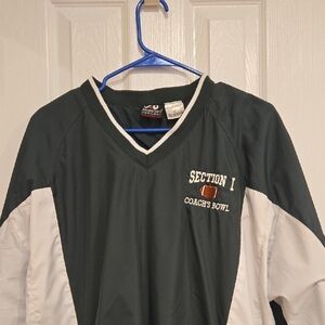 Green and White Coach's Bowl Football Jacket Large Anaconda Sports Authentic